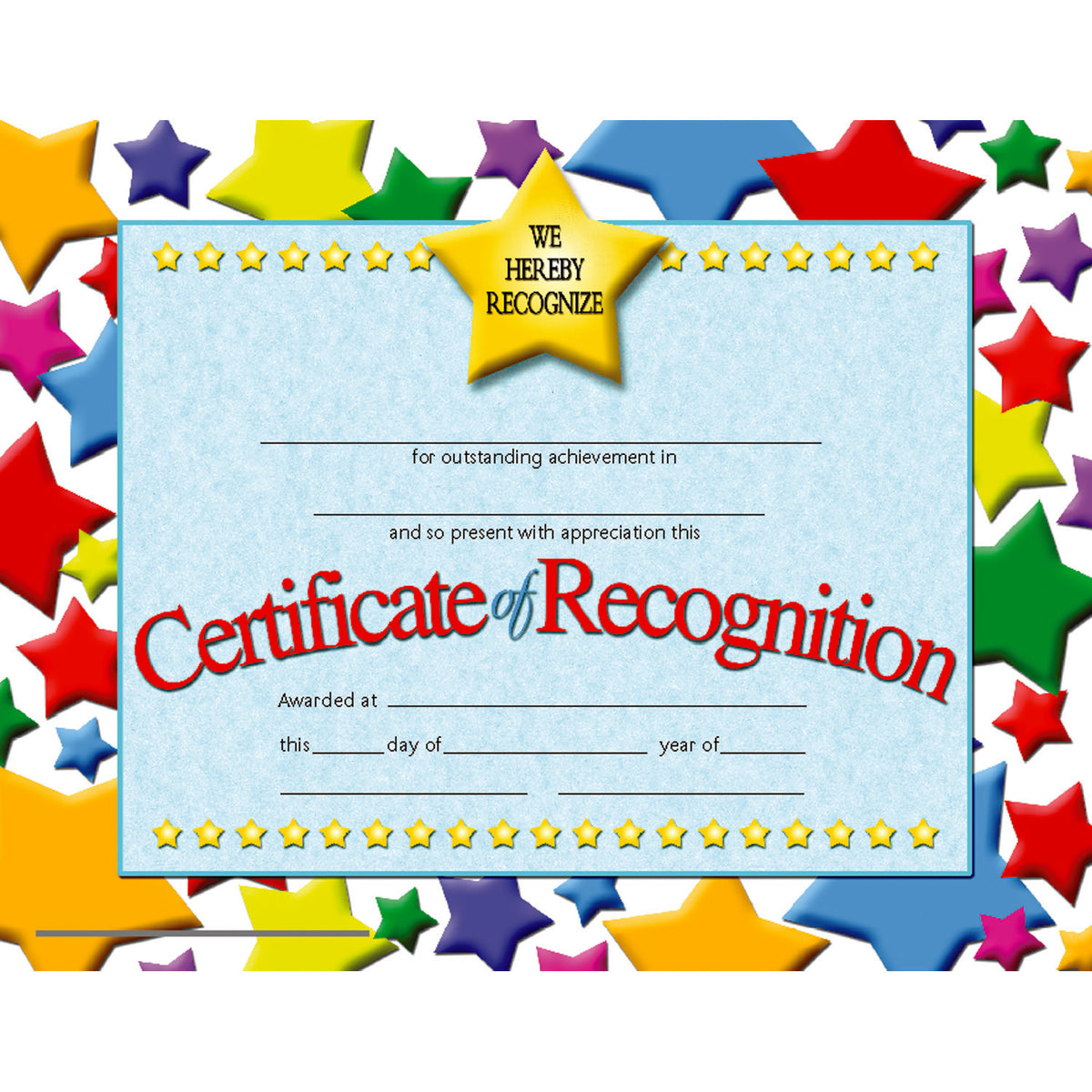 Hayes School Publishing Certificate of Recognition 1