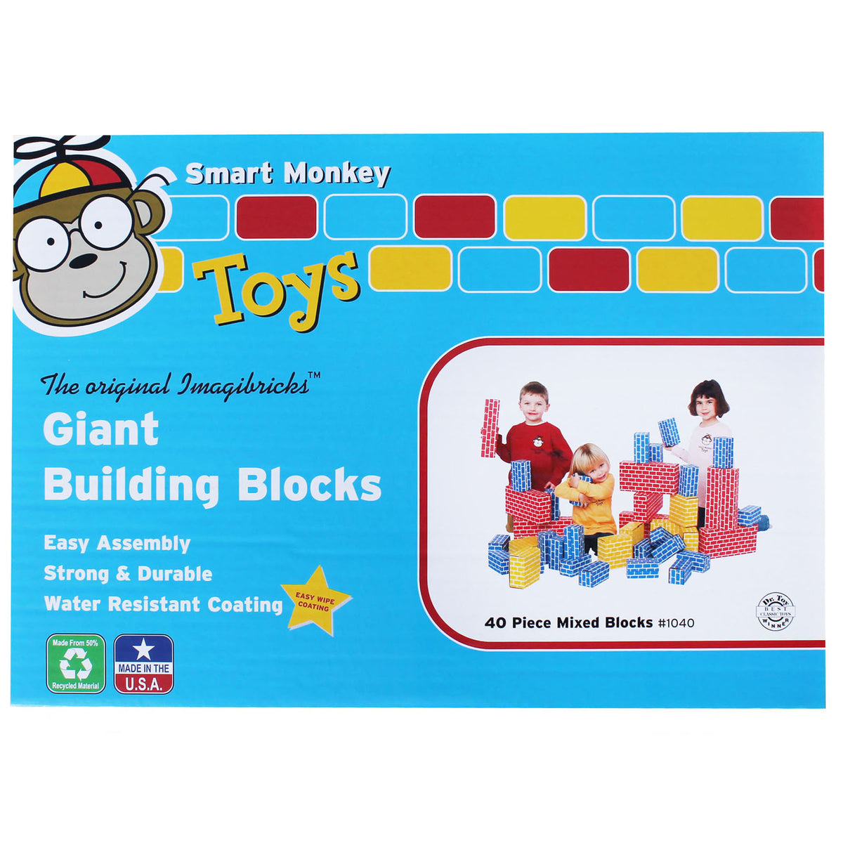 Smart Monkey Imagibricks Giant Building 40Pc Set Block Set