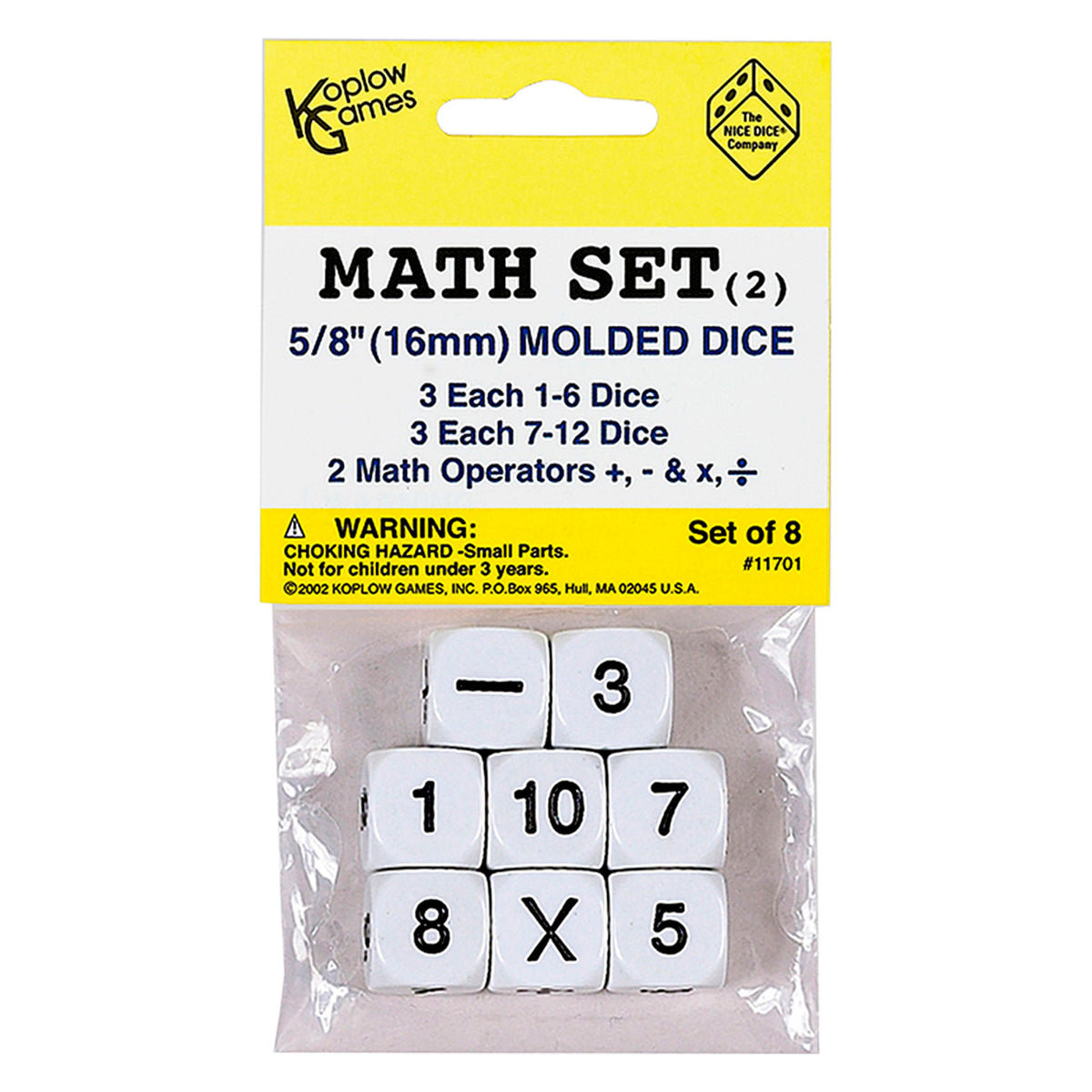 Koplow Games Whole Number Dice