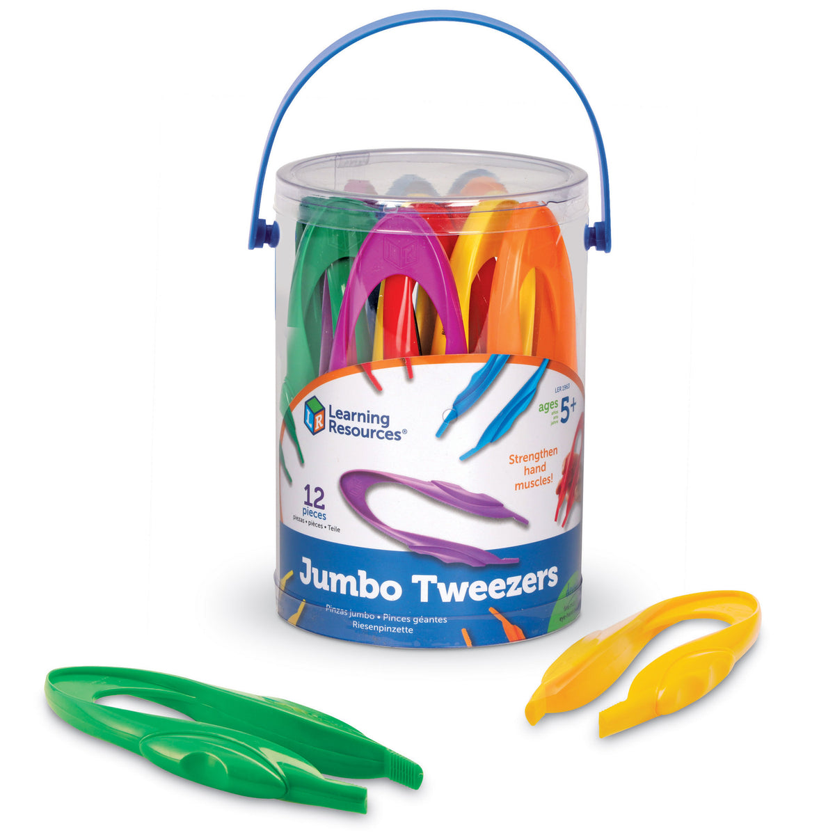Learning Resources Jumbo Tweezers, Set of 12