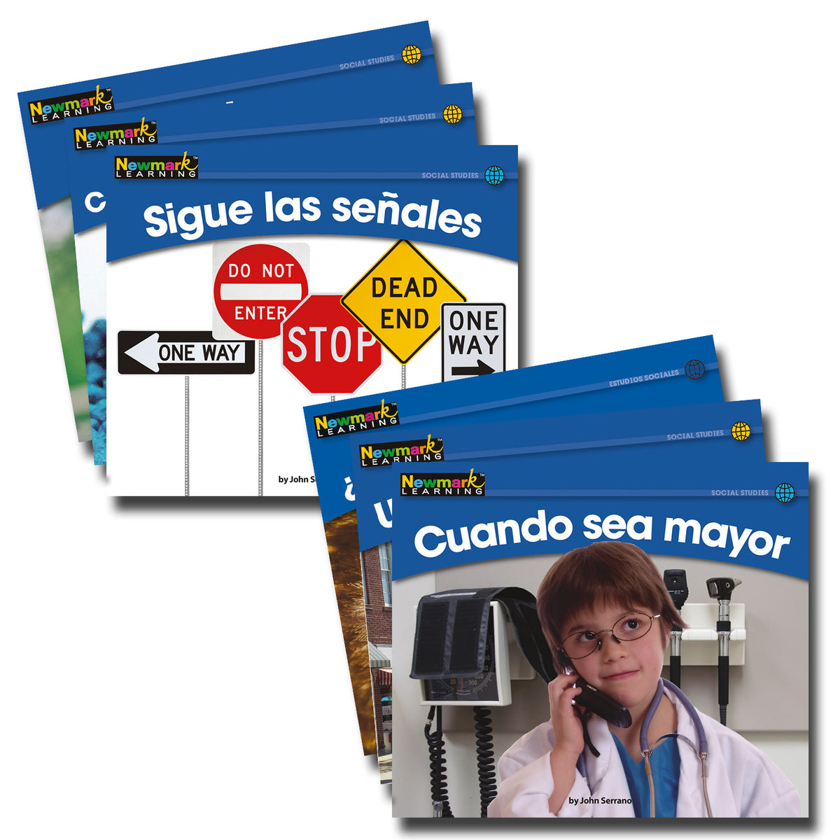 Newmark Learning En Espanol Social Studies Rising Readers, Volume 1 (Set of 12) (discontinued)