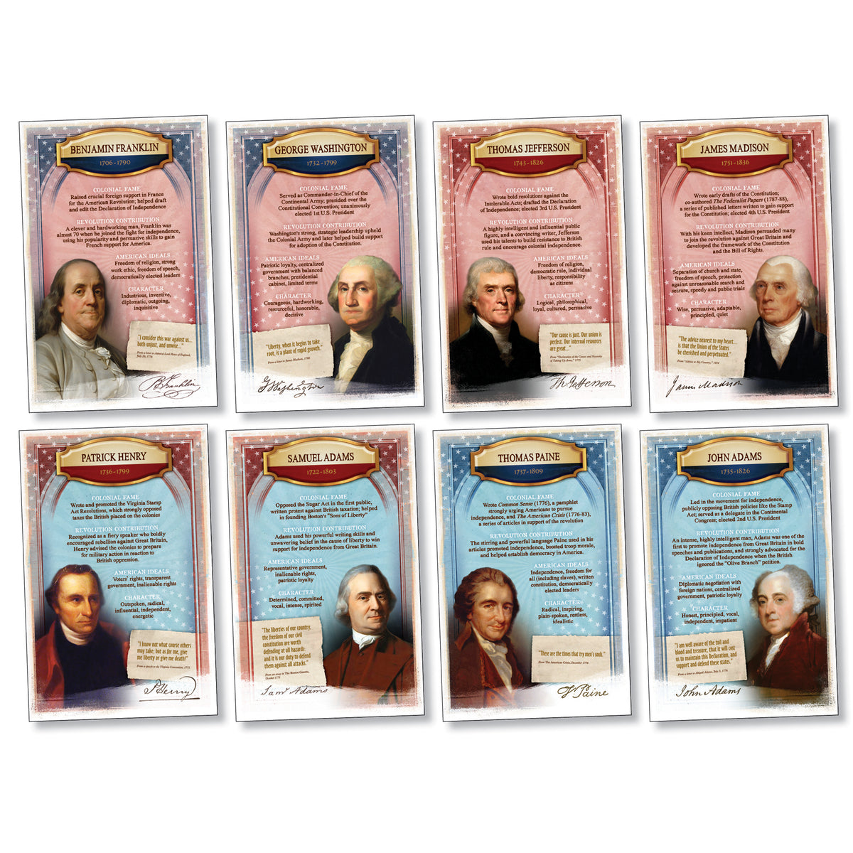 North Star Teacher Resources America's Founders Bulletin Board Set