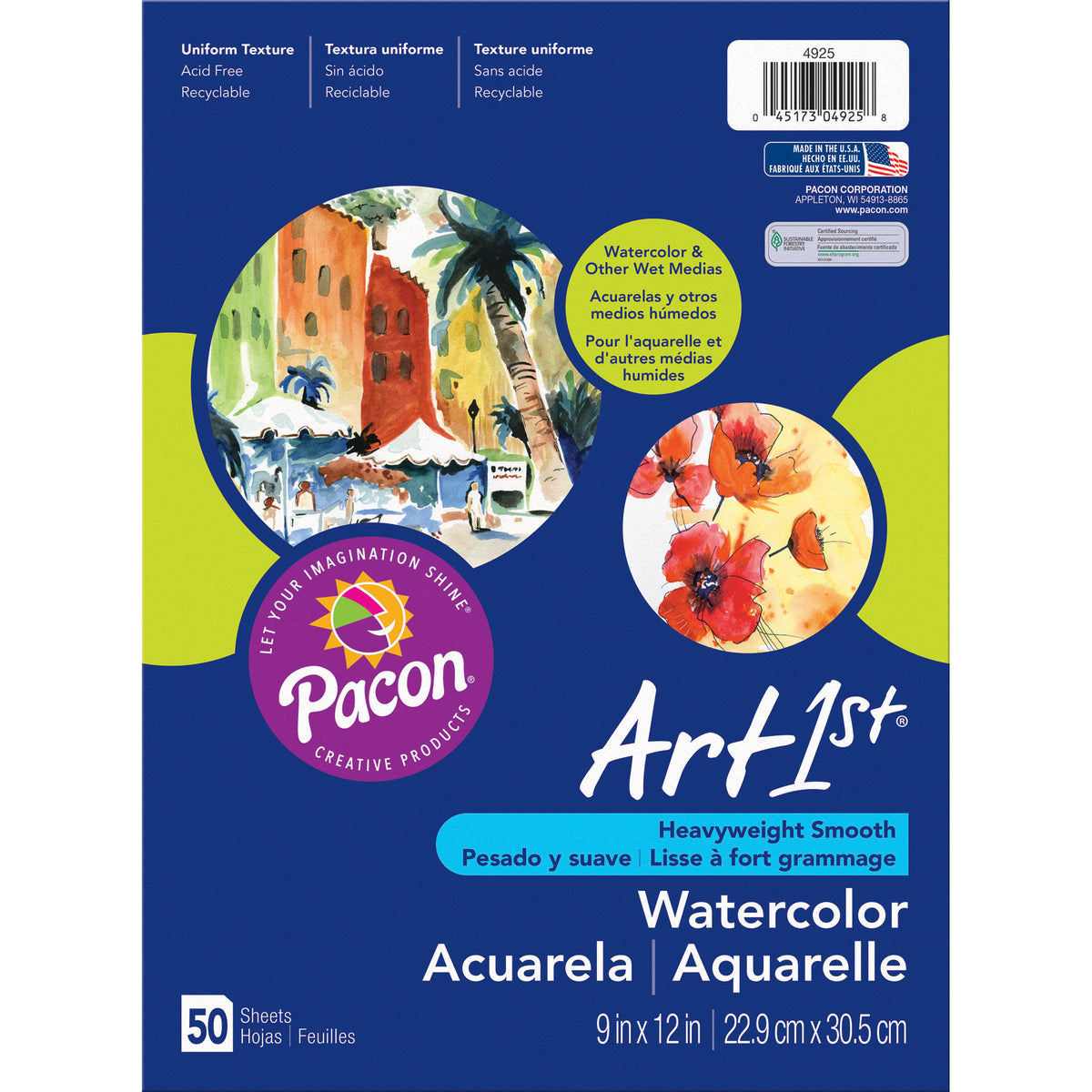 Pacon Art1st® Watercolor Paper in Packages, 9" x 12"