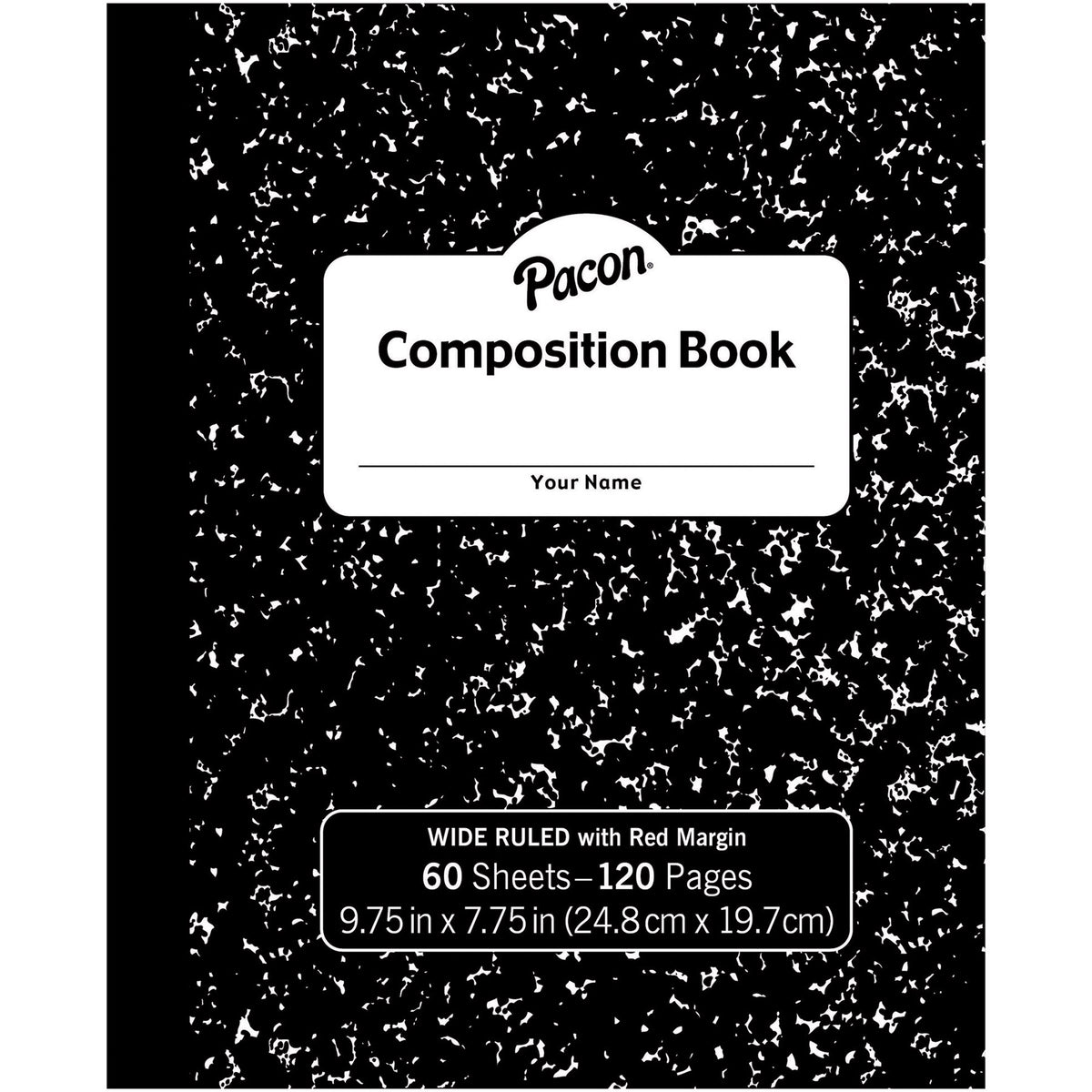 Pacon® Composition Book, Black Marble (60 Sheets)
