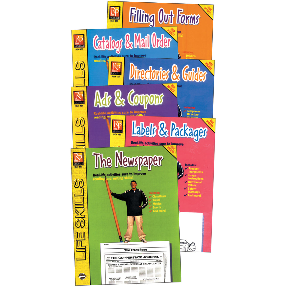 Remedia Publications Practical Practice 6-Set Books Reading Series