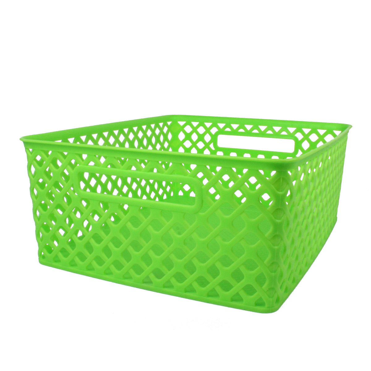 Romanoff Medium Woven Basket, Lime Green (discontinued)