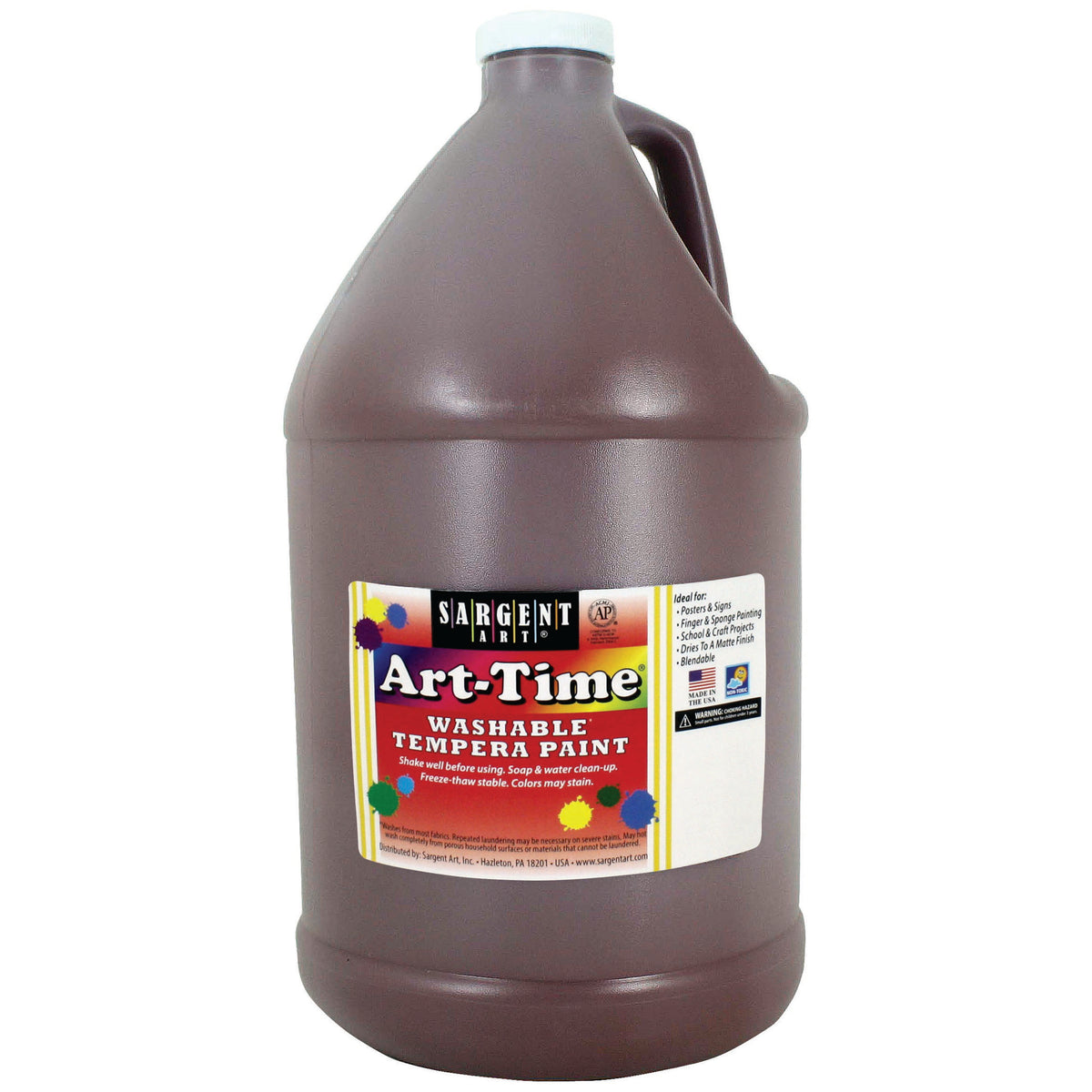 Sargent Art® Washable Tempera Paint, 1 Gallon Brown