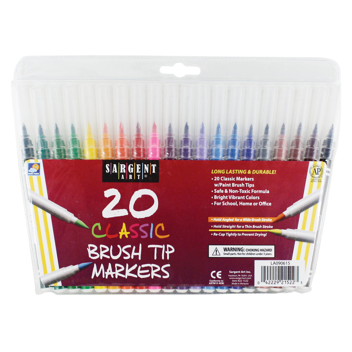 Sargent Art® Classic Brush Tip Markers, 20 Count (discontinued)