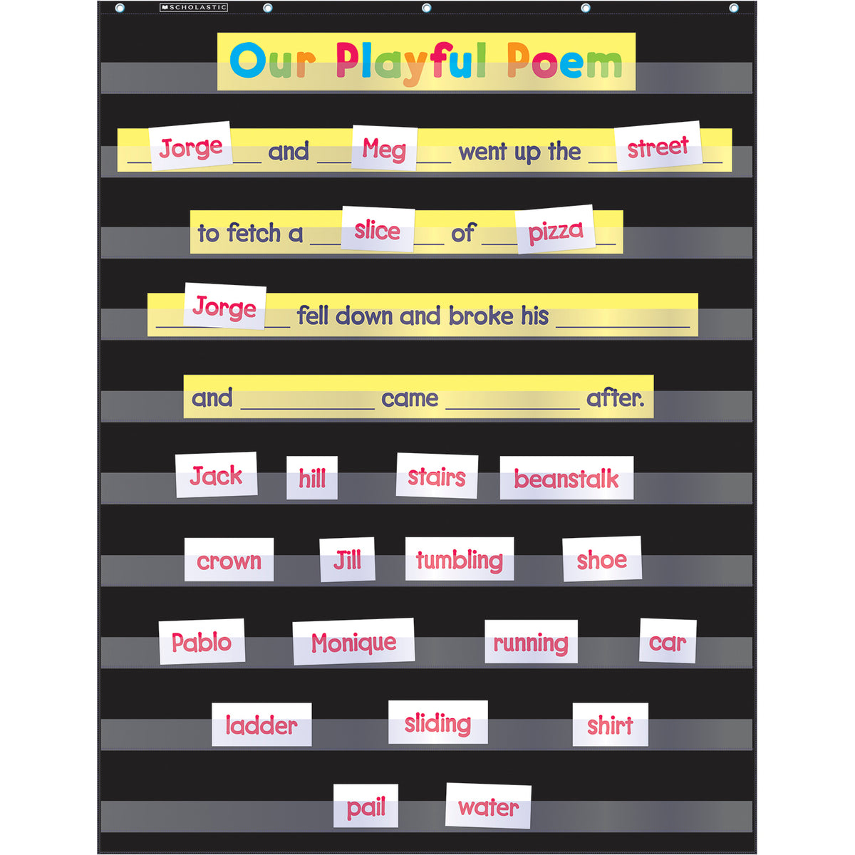 Scholastic Standard Black Pocket Chart