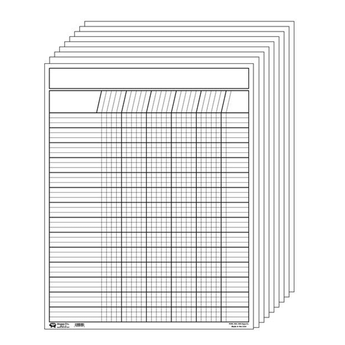 Creative Shapes Vertical Chart Set - White