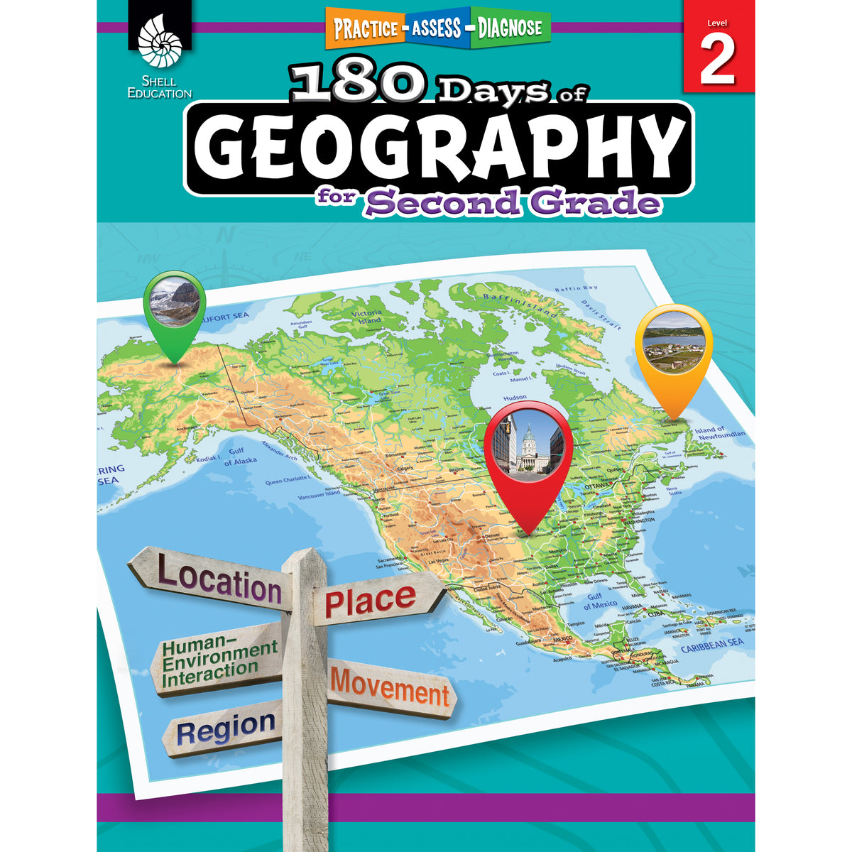 Shell Education 180 Days of Geography for Second Grade