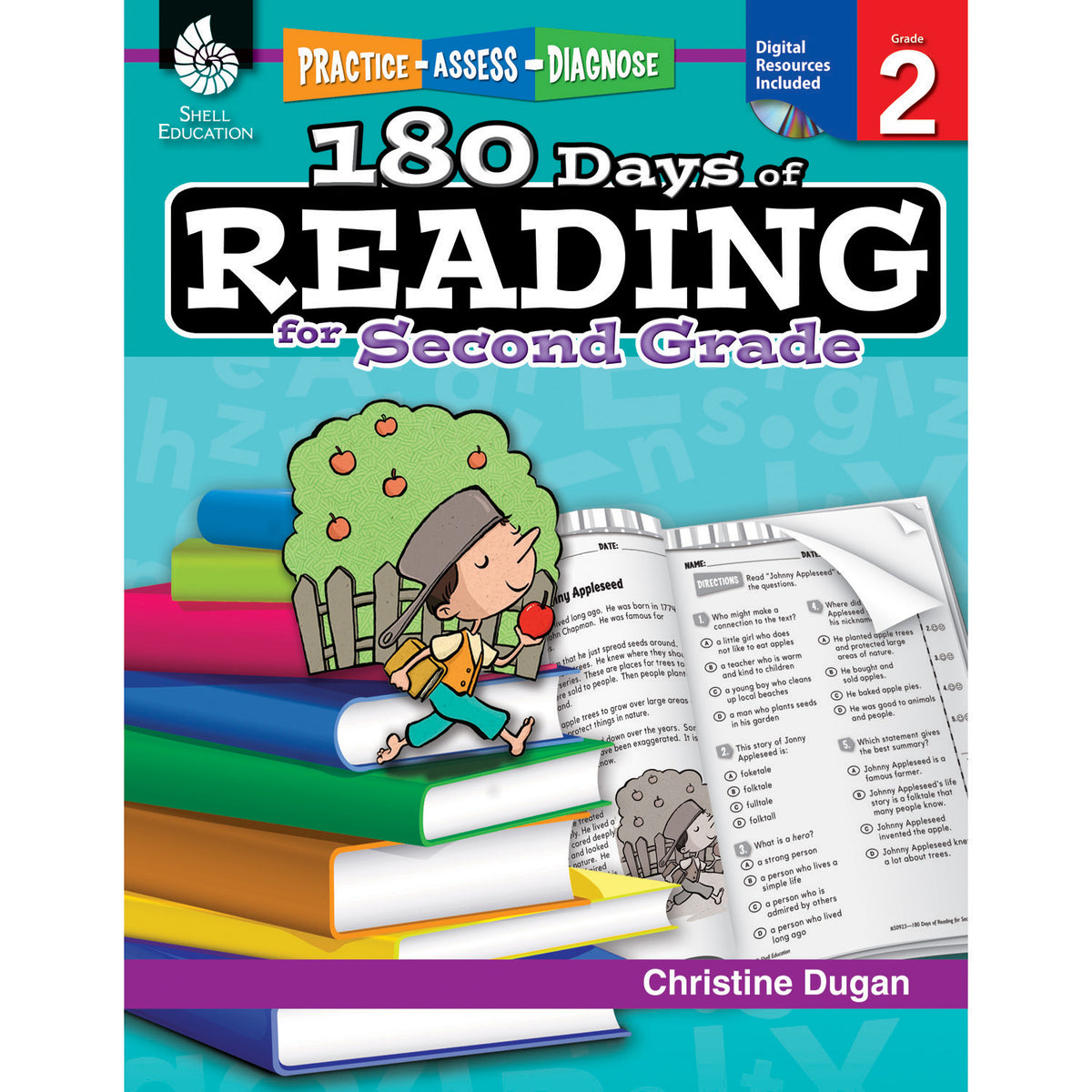 Shell Education 180 Days Of Reading Book For Second Grade