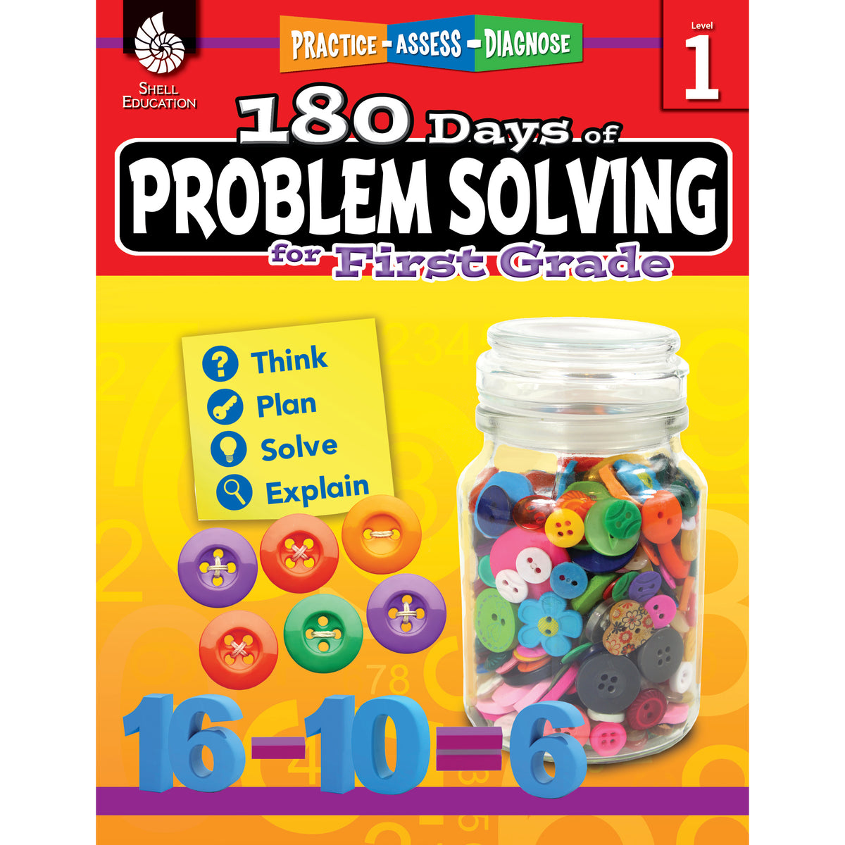 Shell Education 180 Days of Problem Solving for First Grade