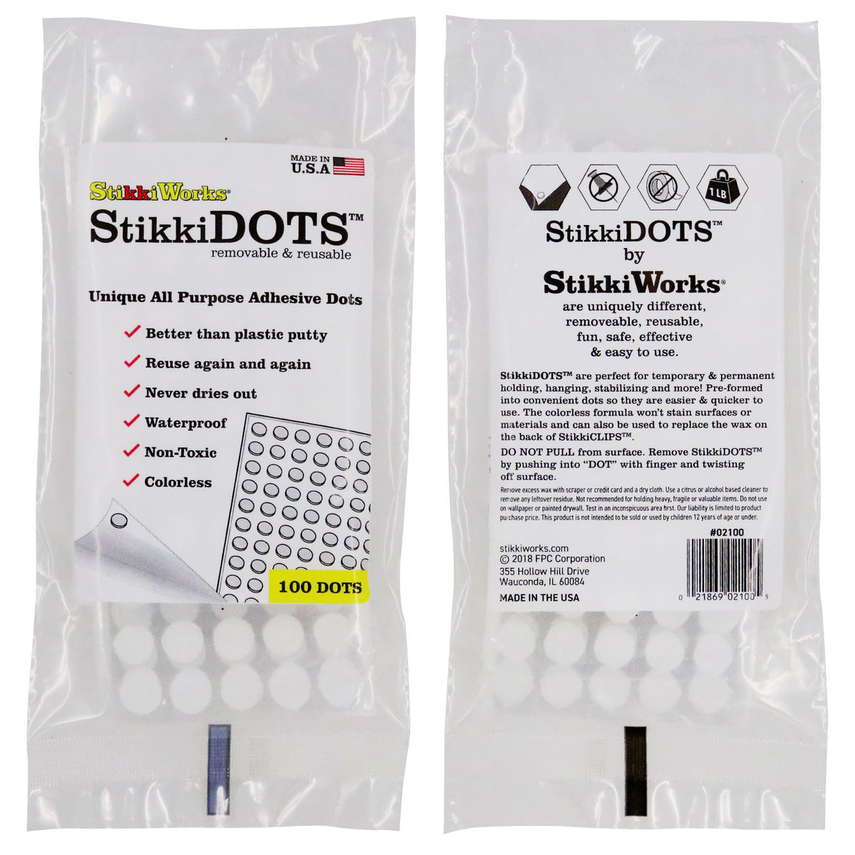 Stikkiworks StikkiDots, Pack of 100