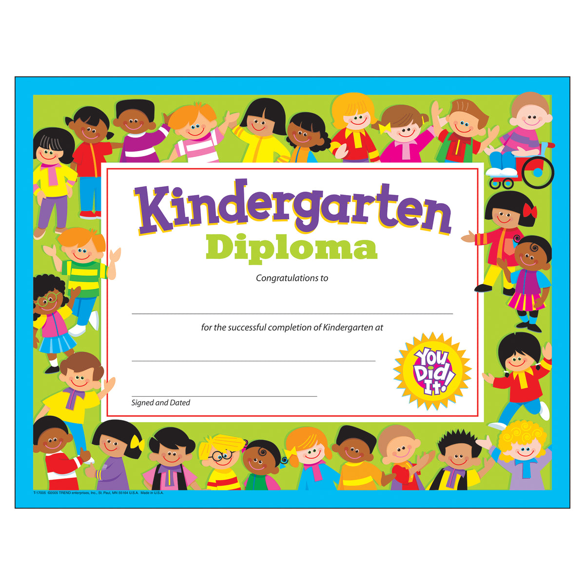 Trend Enterprises Kindergarten Diploma PK-K Certificates & Diplomas