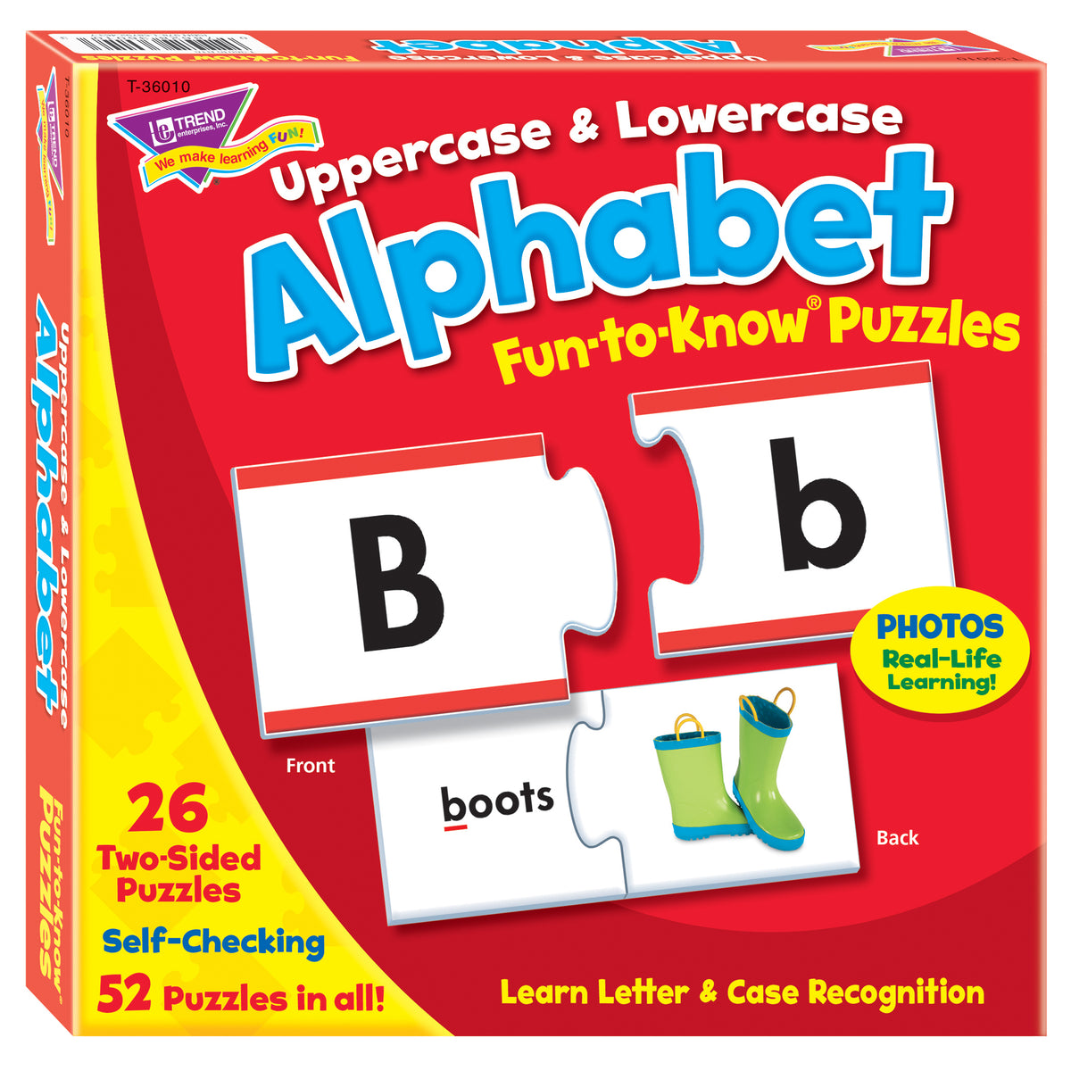Trend Enterprises Fun-to-Know® Puzzles, Uppercase & Lowercase Alphabet