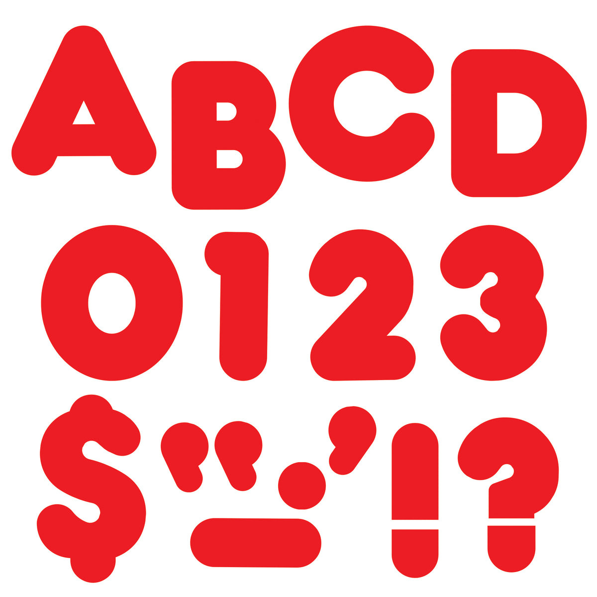 Trend Enterprises Red 2-Inch Casual Uppercase Ready Letters®