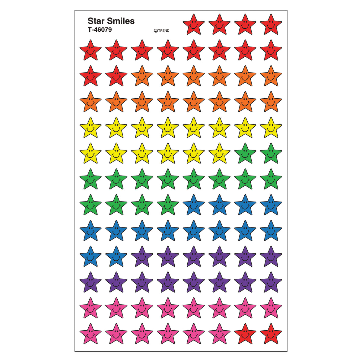 Trend Enterprises Star Smiles superShapes Stickers
