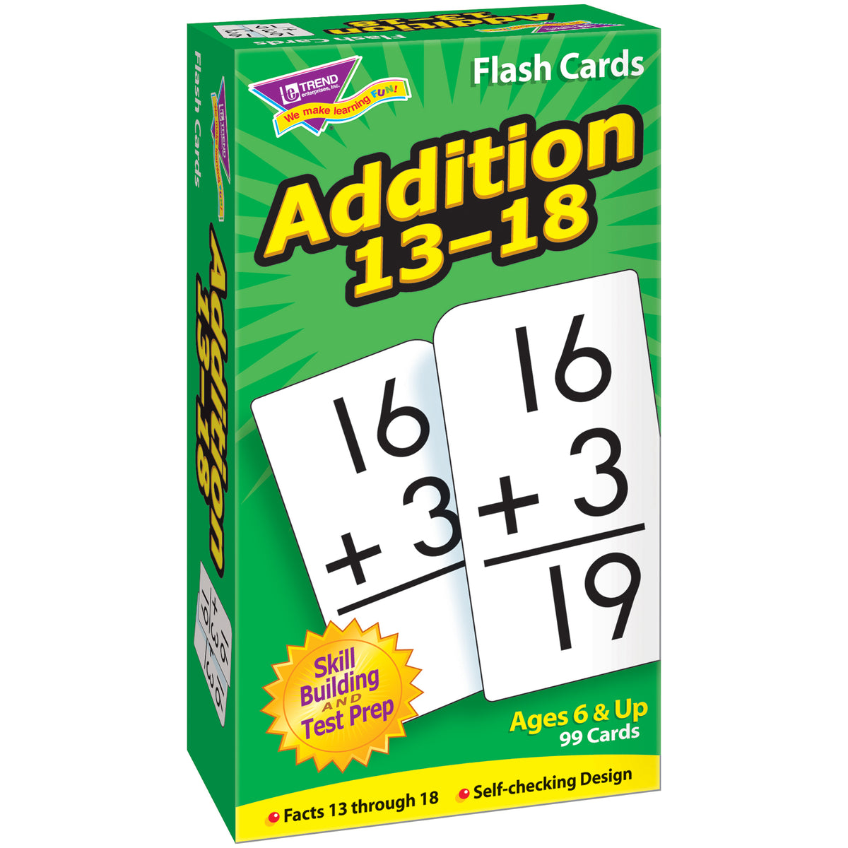Trend Enterprises Addition 13-18 Skill Drill Flash Cards