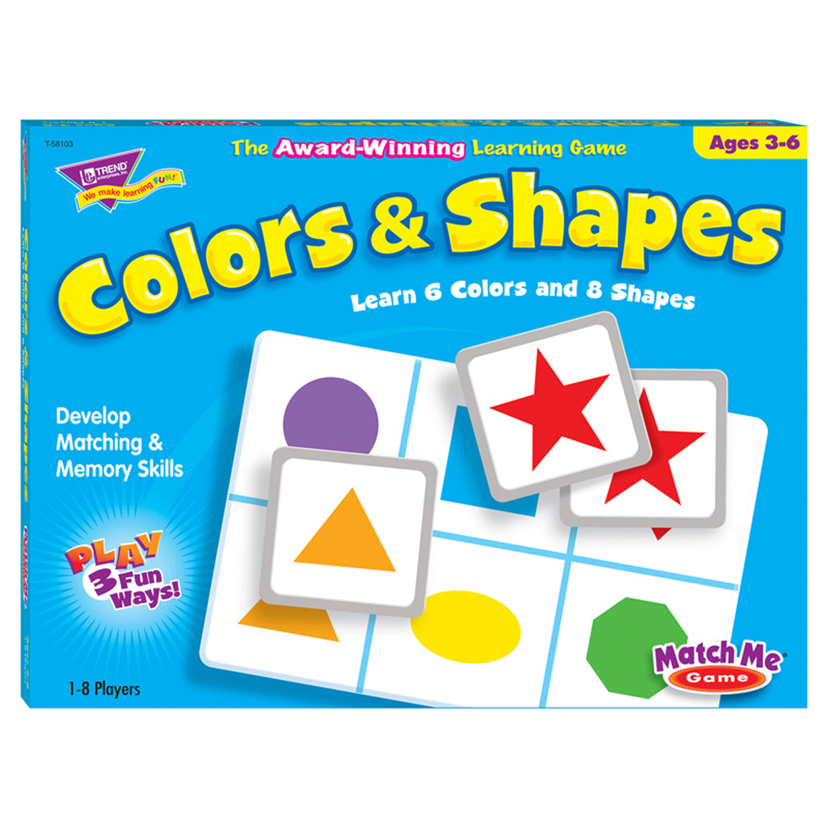Trend Enterprises Colors & Shapes Match Me® Games