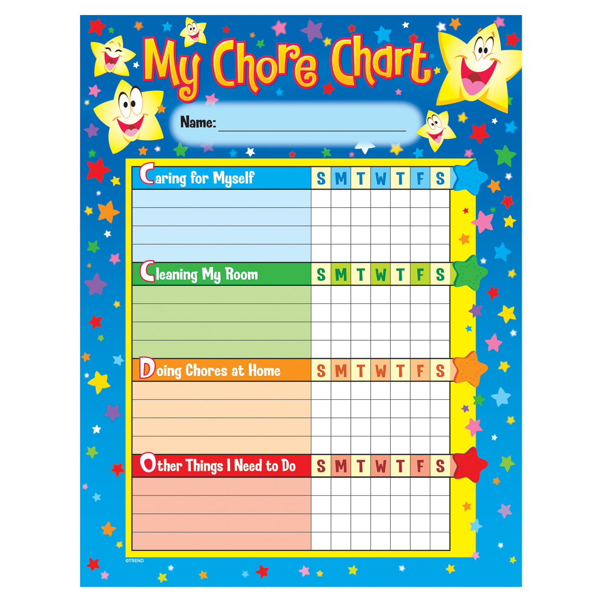 Trend Enterprises Stars Chore Charts