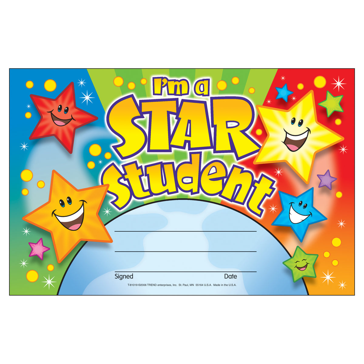 Trend Enterprises I'm a Star Student Recognition Awards