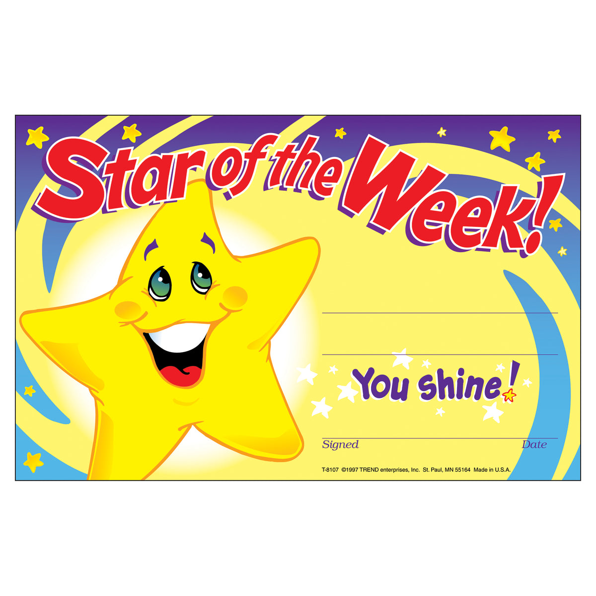 Trend Enterprises Star of the Week! Recognition Awards