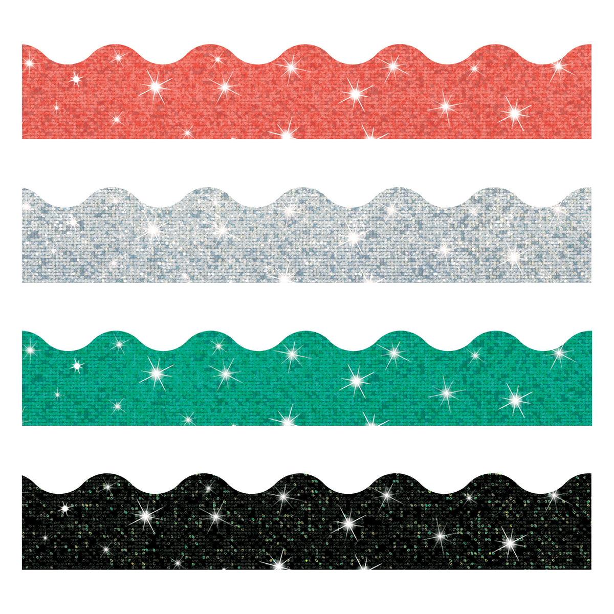 Trend Enterprises Sparkle Solids Terrific Trimmers® & Bolder Borders® Variety Pack (discontinued)