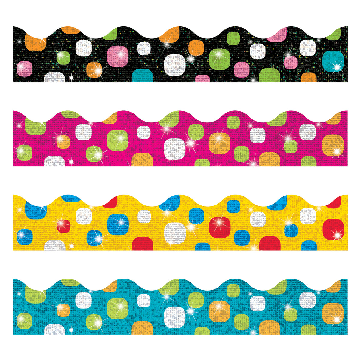 Trend Enterprises Super Dots Sparkle Plus Terrific Trimmers® & Bolder Borders® Variety Pack (discontinued)