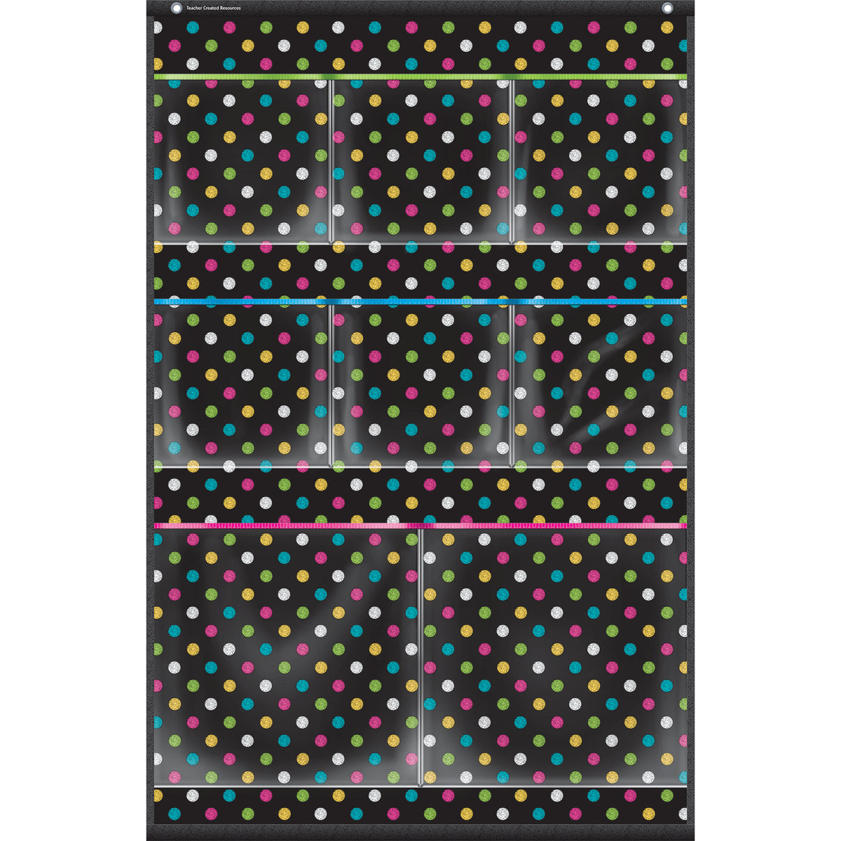 Teacher Created Resources Chalkboard Brights 8 Pocket Small Storage Pocket Chart