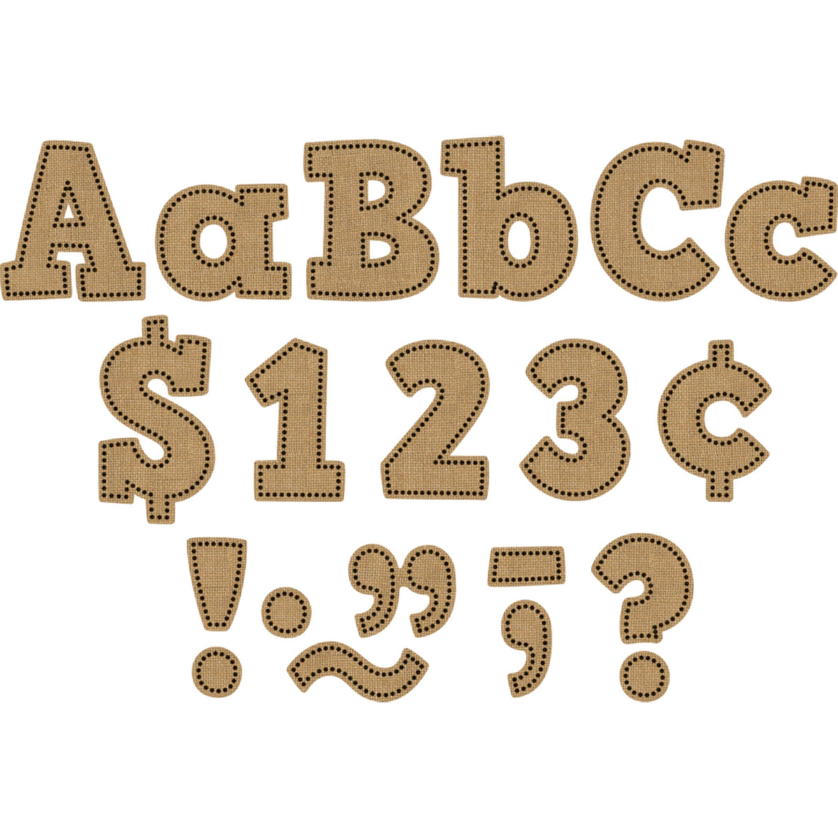 Teacher Created Resources Burlap Bold Block 4" Letters Combo Pack