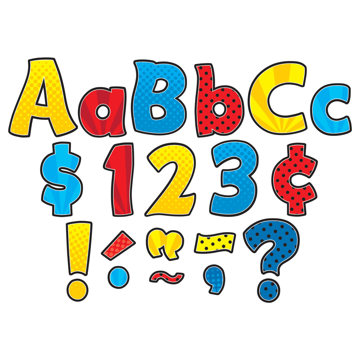 Teacher Created Resources Superhero Funtastic 4" Bulletin Board Letters Combo Pack