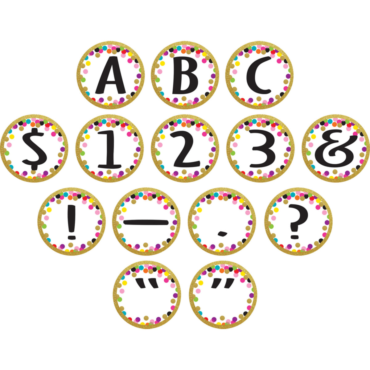 Teacher Created Resources Confetti Circle Letters