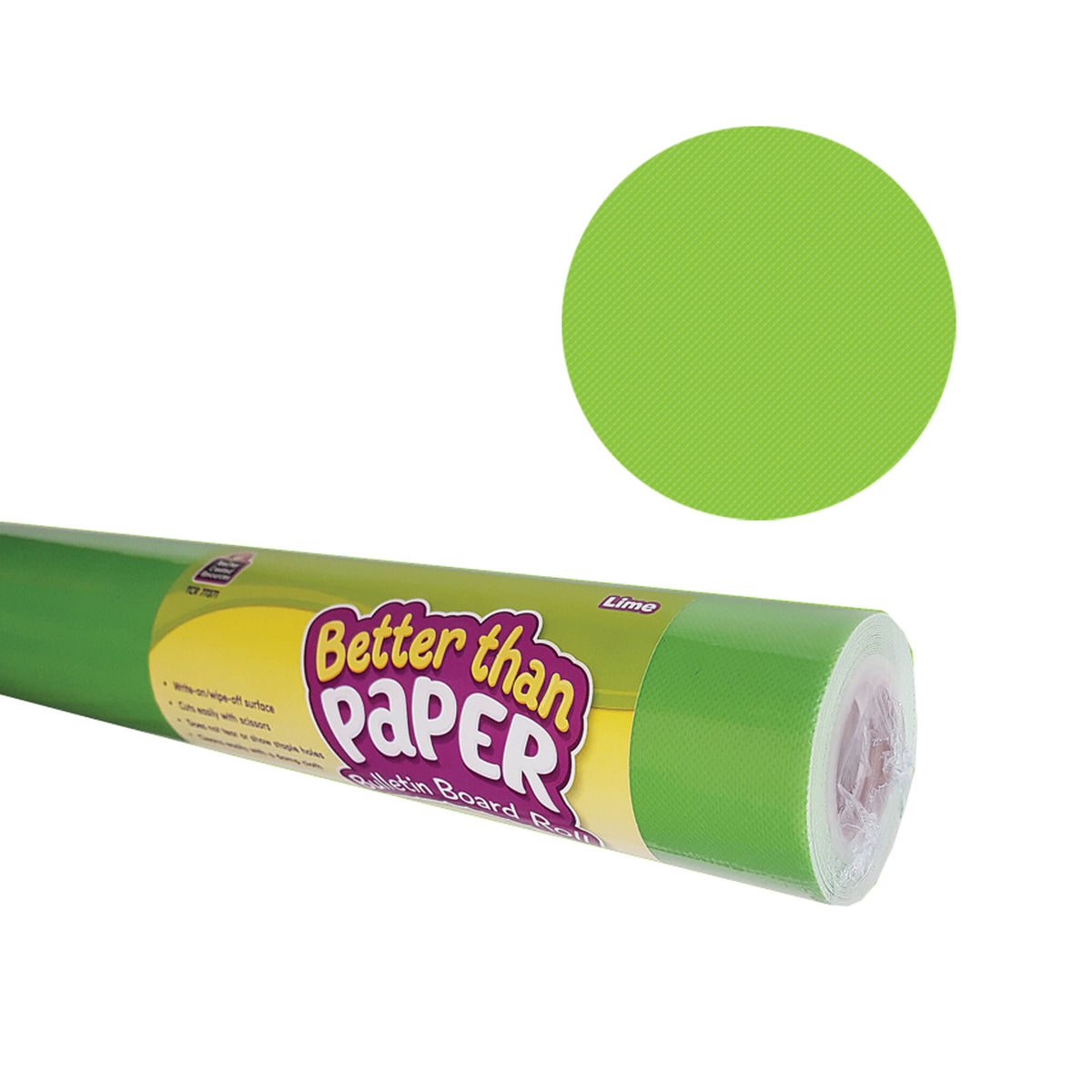 Teacher Created Resources Lime Better than Paper Bulletin Board Fabric, Four 4' x 12' Rolls