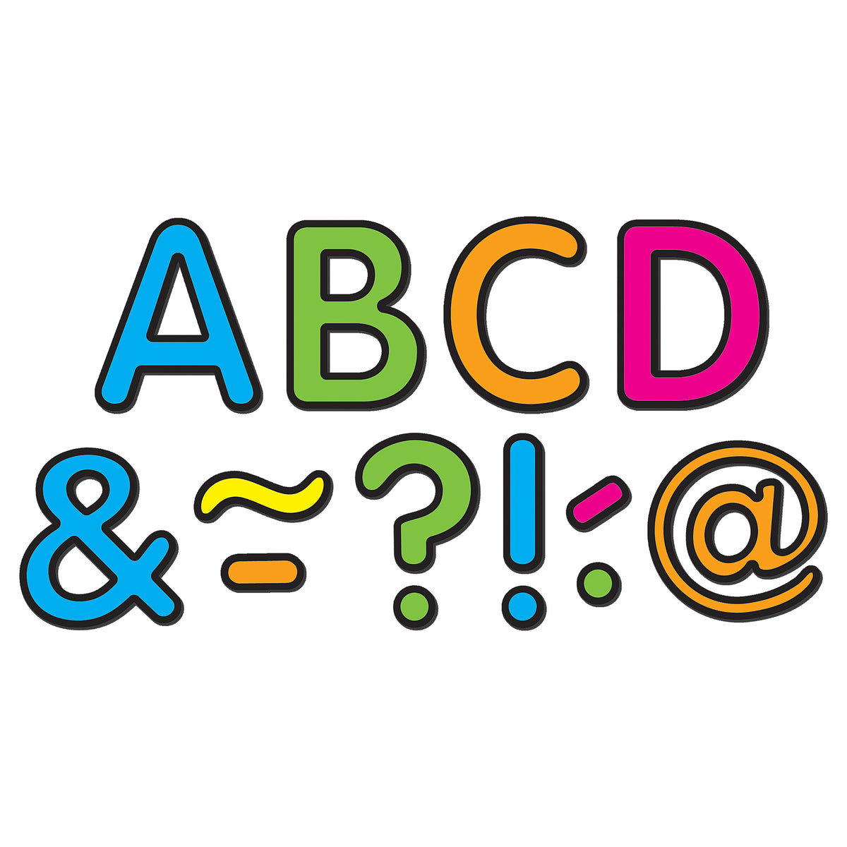 Teacher Created Resources Neon Brights Classic 2" Magnetic Letters