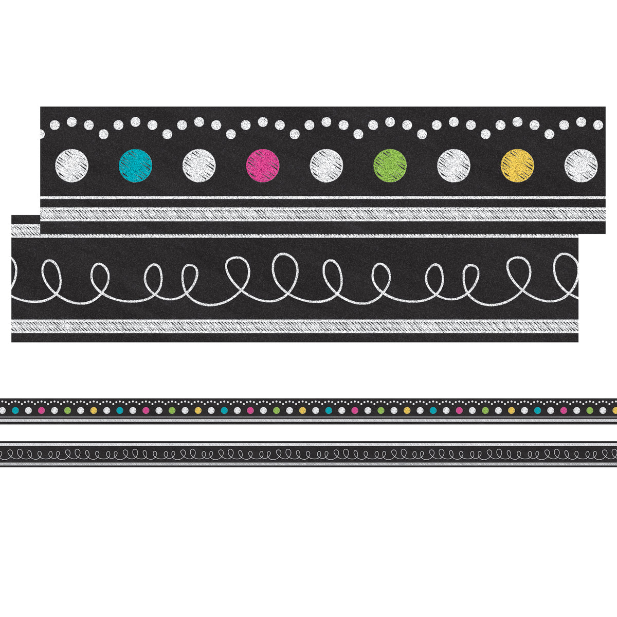 Teacher Created Resources Chalkboard Brights Ribbon Runner