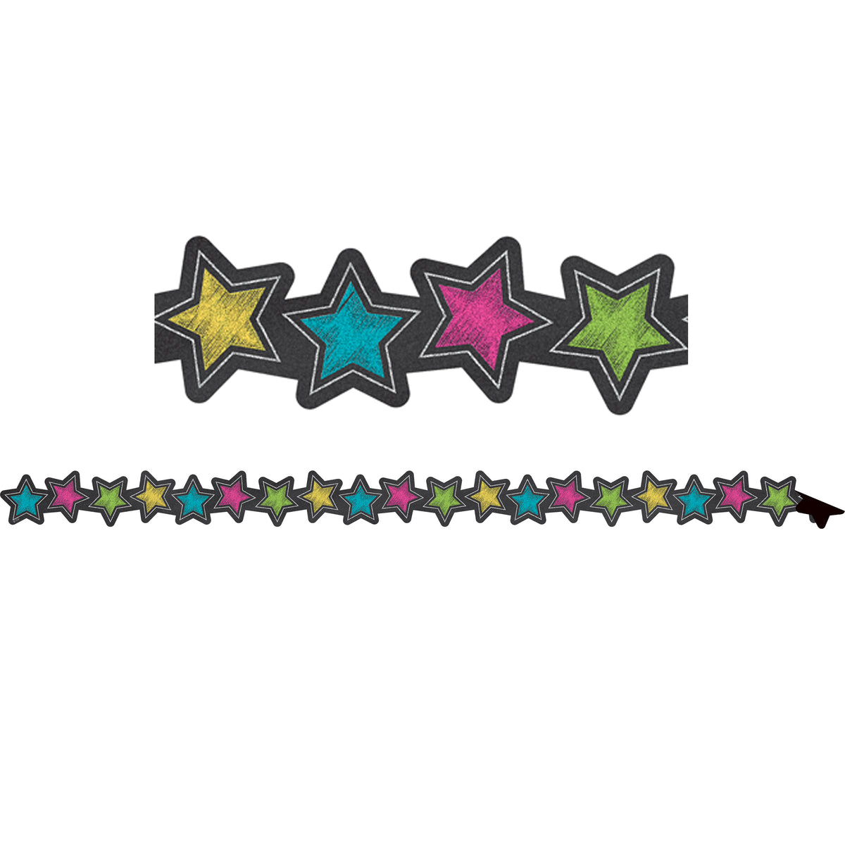 Teacher Created Resources Chalkboard Brights Stars Magnetic Border