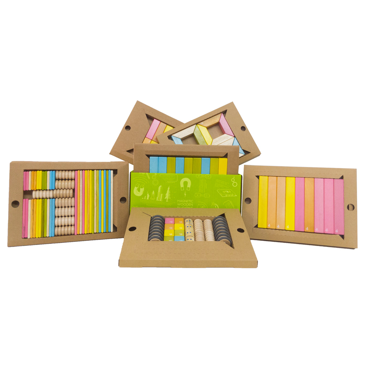 Tegu The Classroom Kit: 130 Magnetic Blocks