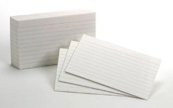 Oxford Index Cards, 3 x 5, Ruled, White - 100 pack