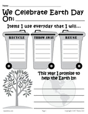 Earth Day Writing Activity - Printable!