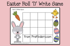 Easter Roll 'n' Write Game