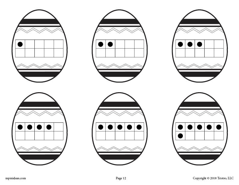 Printable Easter Matching Game & Activity Numbers 1-10!