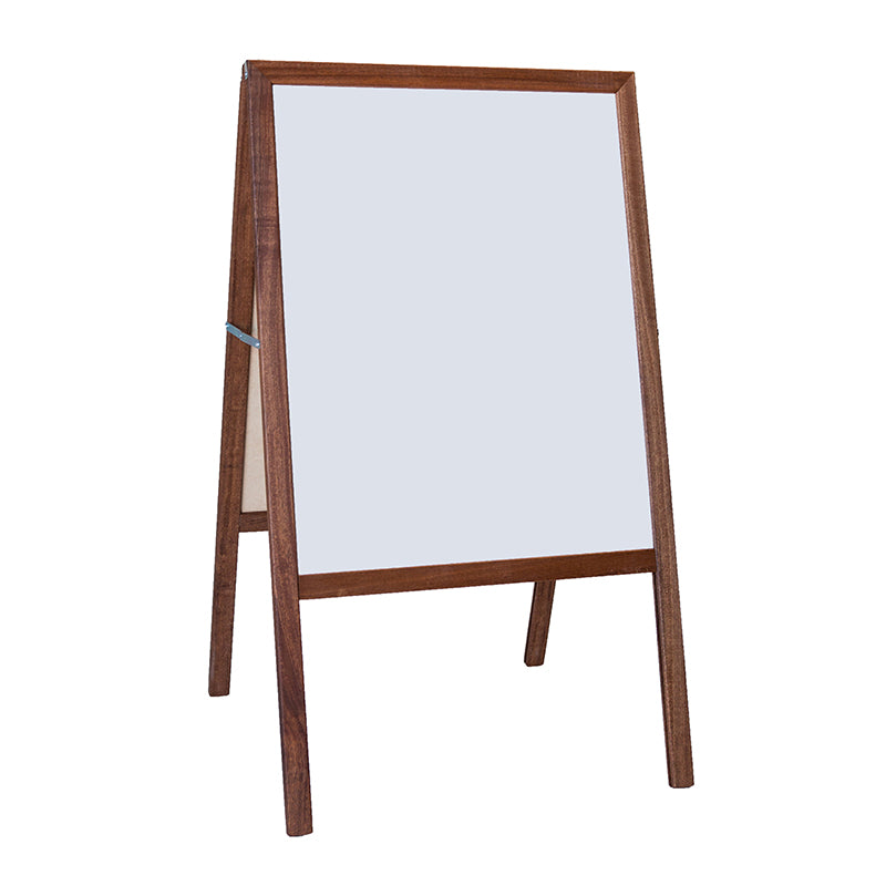 Stained White Dry Erase/Black Chalkboard Marquee Easel, 42"H x 24"W