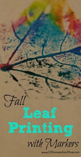 Fun Fall Craft - Leaf Printing with Markers!