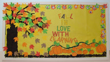 Fall In Love With Learning! - Fall Bulletin Board Idea