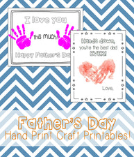 Hand Print Father's Day Craft Printables