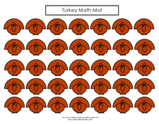 Feed the Turkeys Math Counting Mat