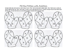 FREE Winter 'Fill the Mitten with Addition' Printable!