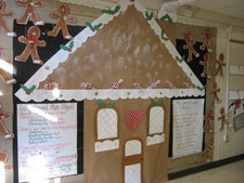 Gingerbread House Christmas Classroom Wall Display
