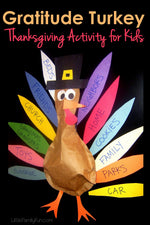 "Gratitude Turkey" Thanksgiving Craftivity for Kids!